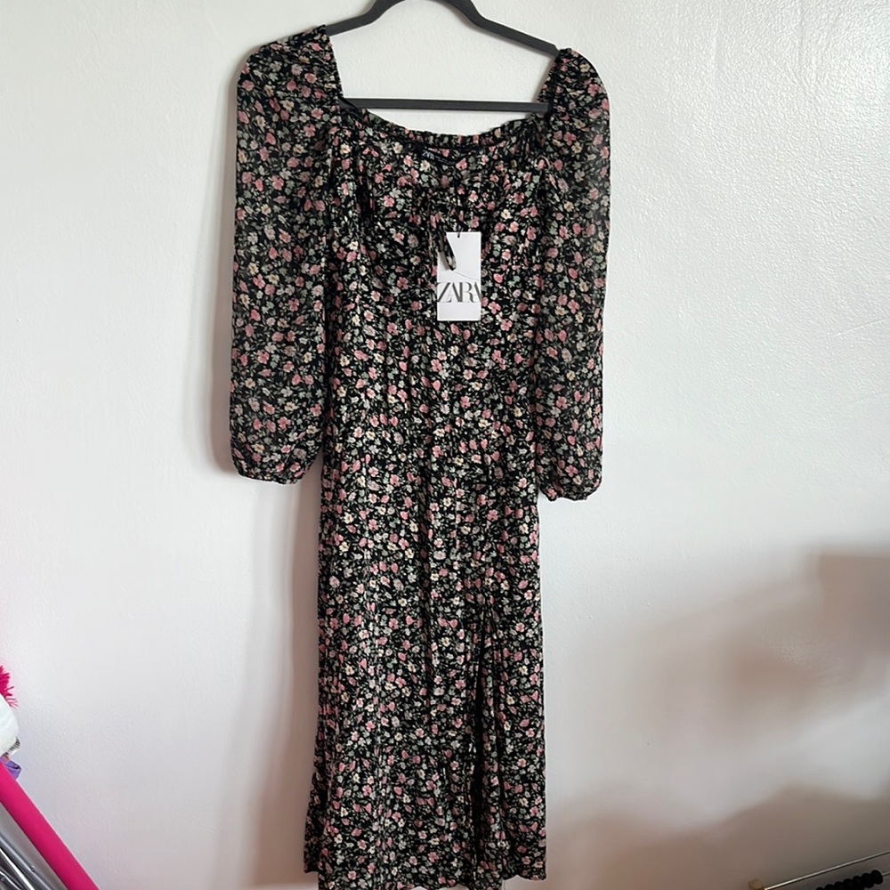 Zara midi floral dress